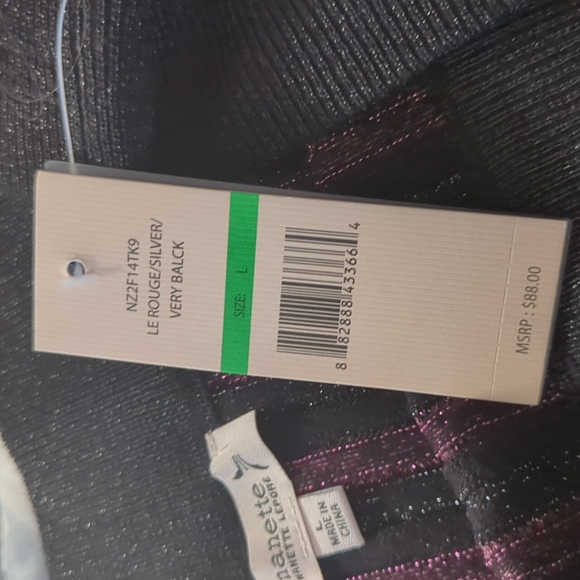 NWT 2 NANETTE LAPORE PLEATED MIDI SKIRT & MATCHING  PLEATED BOW SHIRT SZ L - Picture 11 of 12